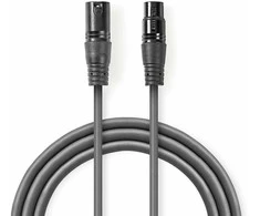 „Nedis“ DMX perdavimo kabelis XLR 3 kontaktų (M) - XLR 3 kontaktų (F) 3,00 m, tamsiai mėlynas