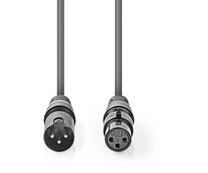 Kabelis Nedis XLR - XLR 5m pilka (COTH15010GY50)