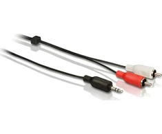 Laidas PHILIPS 3.5mm M, 2xRCA M, 3m, juodas SWA2520W/10