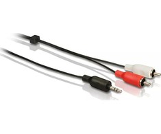 Kabelis Philips Jack 3,5 mm - RCA (Cinch) x2 1,5 m juoda (SWA2527W/10)