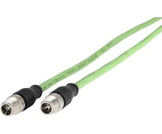 Metz Kabelis połączeniowy METZ CONNECT M12 męski-M12 męski, 8-stykowy, kodowany X, przelotowy, 1 m