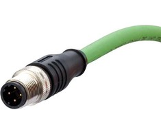METZ CONNECT jungiamasis kabelis M12 kištukas 4 kontaktų D kodavimas, 1 m