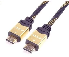 Kabelis PremiumCord HDMI - HDMI 1.5m auksinė (kphdm2q015)