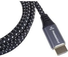 PREMIUMCORD kabelis HDMI 2.1 didelės spartos + Ethernet kabelis 8K@60Hz, paauksuotos jungtys, 1m
