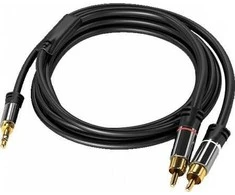 Kabelis PremiumCord Jack 3.5mm - RCA (Cinch) x2 5m juoda (kjqcin5)