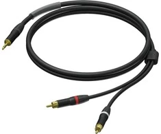 Procab Kabelio kištukas 3,5 mm – 2 x kištukas RCA/Cinch RCA/CinchUltraflex 1,5 m – PRA711/1,5