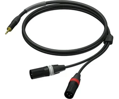 Kabelis Procab Kabelis PROCAB PRA712/3, lizdas 3,5 mm (M) stereo iki 2x XLR (M) (3 m)