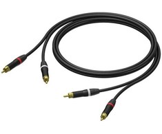 [[KEEP0]] Procab RCA (Cinch) x2 - RCA (Cinch) x2 1 m juodas (PRA800/1)