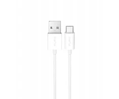 Puro 10W TPE USB-A – USB-C kabelis 2m – baltos spalvos