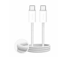 Puro Fabrik 4 100W pintas USB-C - USB-C 2m kabelis - baltos spalvos