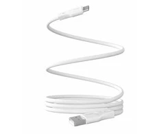 Puro Magnetic 10W magnetinis kabelis USB-A – USB-C 1m – baltos spalvos