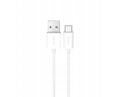 Puro TPE 10W USB-A – USB-C kabelis 3m – baltos spalvos