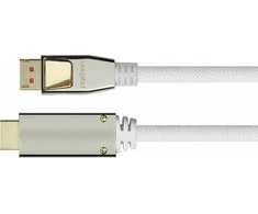 Kabelis PYTHON Python DisplayPort 1.4 ir HDMI 2.0, nailono baltas, 3m