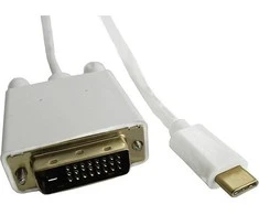 QOLTEC 50417 Qoltec DisplayPort Alternatyvus režimas USB 3.1 tipo C vyriškas DVI kištukas 4Kx2K 2m