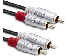 QOLTEC 52337 Cable 2xRCA male 2xRCA male 2m Juodas