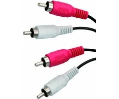 RCA kabelis (Cinch) x2 - RCA (Cinch) x2 5m juodas