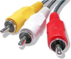 RCA kabelis (Cinch) x3 - RCA (Cinch) x3 2m juodas