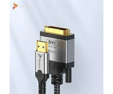 Kabelis Reagle HDMI - DVI-D 1.5m sidabrinė (RHDV150P)