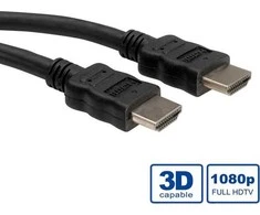 ROLINE HDMI didelės spartos kabelis + Ethernet, M/M 2 m, 2 m, HDMI A tipo (standartinis), HDMI A tipo (standartinis), 3D, garso grąžinimo kanalas (ARC), juodas