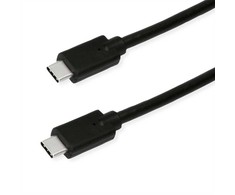 USB kabelis Roline USB-C - USB-C 1 m juodas (11.44.9071)