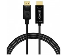 Savio CL-189 DisplayPort į HDMI 4K 60 Hz kabelis