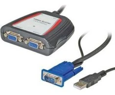 Secomp VALUE nešiojamasis VGA vaizdo skirstytuvas 2 fach 250 MHz kabelis – 14.99.3523