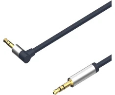 Kabelis Shiverpeaks Audio kabelis jack 3,5mm flex. kątowy/prosty 1,5