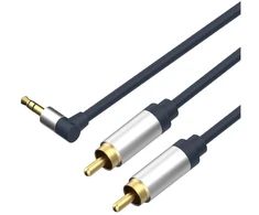 Kabelis Shiverpeaks Kabelis klinkowy 3,5mm flex. kątowy na 2 Cinch 5m