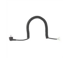 Bachmann Kabelis spiralny BACHMANN 1-4m juoda, H05VV-F 3G1.5mm AEH/CEE7/7