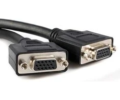 Kabelis StarTech DMS- 59 - D-Sub (VGA) x2 0.2m juoda (DMSVGAVGA1)