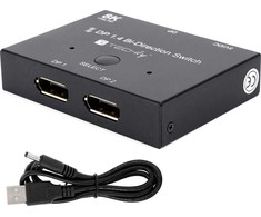 Techly IDATA-DP-2DP-8KT vaizdo signalo jungiklis DisplayPort
