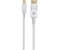 Kabelis Techly TECHLY Mini-DisplayPort M į DisplayPort M kabelis 4K 60Hz baltas 1m