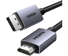 Kabelis DisplayPort (DP) kištukas - HDMI kištukas vienpusis 4K@30Hz 5m juodas DP125 UGREEN