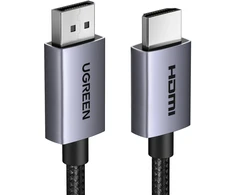 Kabelis DisplayPort (DP) kištukas - HDMI kištukas vienpusis 4K@30Hz 5m juodas DP125 UGREEN