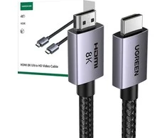 Ugreen HD171 25908 kabelis HDMI 2.1 8K connectors certified 1 m - pilkos spalvos