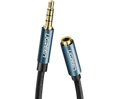 Laido pratęsimas audio AUX lizdas 3.5mm UGREEN AV118, 1m - pilkas/juodas