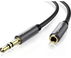 UGREEN AUX kabelio prailginimo mini lizdas 3.5 mm, 5 m (juodas)