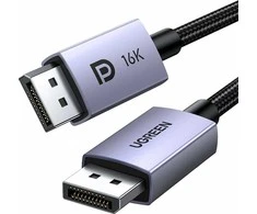 Ugreen DP118 DisplayPort 2.1 cable 2m - pilkos spalvos