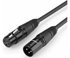 Kabelis XLR lizdas XLR kištukinis kabelis UGREEN AV130 - 5m (juodas)
