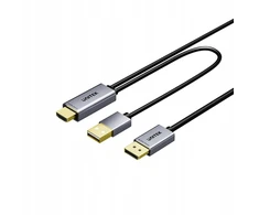 Unitek Kabelis HDMI do DisplayPort 4K su zasilaniem USB-A | 4K@60Hz | HDR | 1,8 m