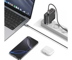 USAMS Huan Series SJ751 240W USB-C į USB-C kabelis 1.2 m tamsinti