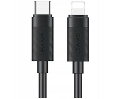 Kabelis USAMS U94 30W USB-C į Lightning 1m juodos spalvos