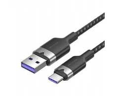 Vention USB 2.0 A į USB-C 6A ventiliacijos CTOBF 1M kabelis (juodas)