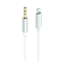 USB 2GO AUX/MP3 laidas „Lightning“ įrenginiams, 100 cm, Baltas (797218)