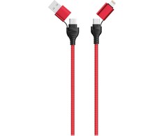 USB kabelis 2GO USB-A - USB-C 1.2 m Raudona (797370)