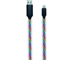 USB kabelis 2GO USB-A - mikroUSB 1 m Multicolor (797145)