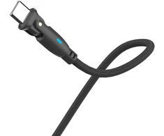 3Mk Protection Accessories - 3mk Hyper Cable N-SERIES C to C 1m PD 3.0 QC 3.0 20V/5A 100W Juodas - Swivel
