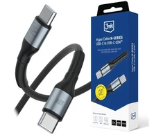 3Mk apsaugos priedai - 3mk Hyper Cable N-SERIES C-C 2m PD 3.0 QC 3.0 20V/5A 100W Juodas