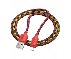Laidas USB A - Lightning Hoco 2,4A 1 m X116 gradientinis raudonas