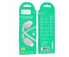 USB A tipo į „Lightning“ tipo laidas Hoco 2,4A, 1 m, X113, pilka